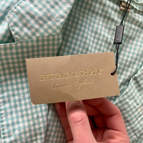 Burberry Serpentine Slim Fit Gingham Cotton Tailored Blazer NWT - Picture 9 of 13